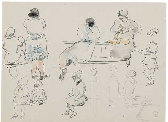 Митрохин Дмитрий Исидорович. Лист с набросками